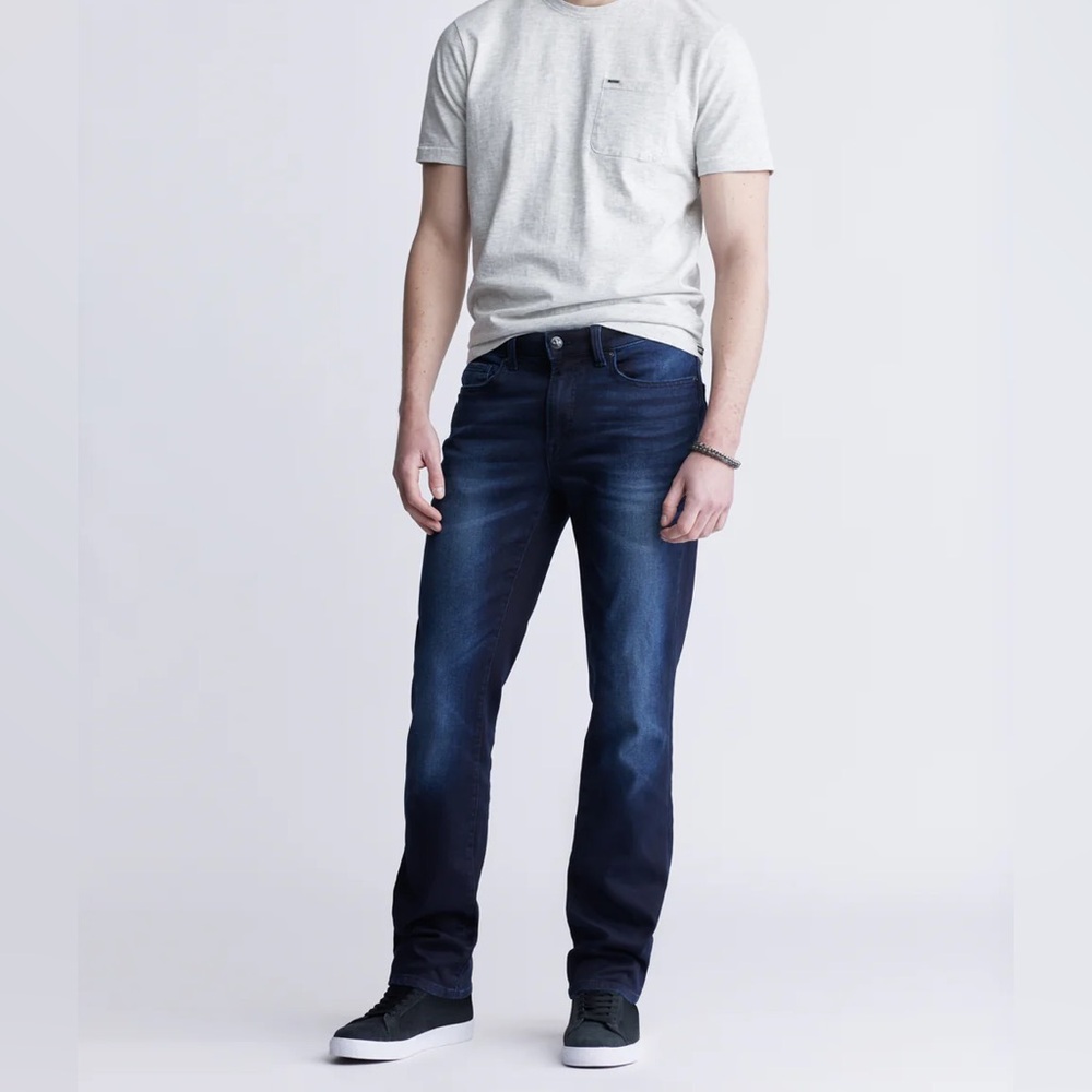 BUFFALO DAVID BITTON Straight Six Freedom Series Jeans 34 waist indigo Wash